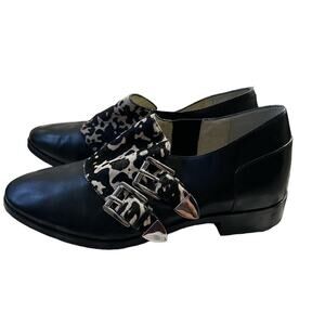 Michael Kors Leather & Animal Hair Loafers Shoes Women’s 8.5